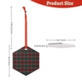 thumbnail image 3 of Cauagu Tartan Plaid Pattern Acrylic Christmas Pendant,1-Pack Christmas Ornaments Xmas Tree Decor Christmas Décor with Ribbon Cute Tree Hanging for Party Favors-Hexagon, 3 of 7