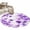 Purple, variant on Blue Flowers Round Area Rug 6Ft Washable Circle Rugs for Bathroom Office, Spring Botanical Blossom Florals Plants Non-Slip Carpet Floor Mats Indoor Outdoor Carpet Runner Aesthetic Home Decor