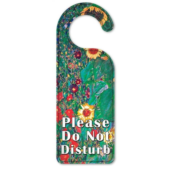 Do Not Disturb Door Knob Hanger Sign - Klimt: Sunflowers