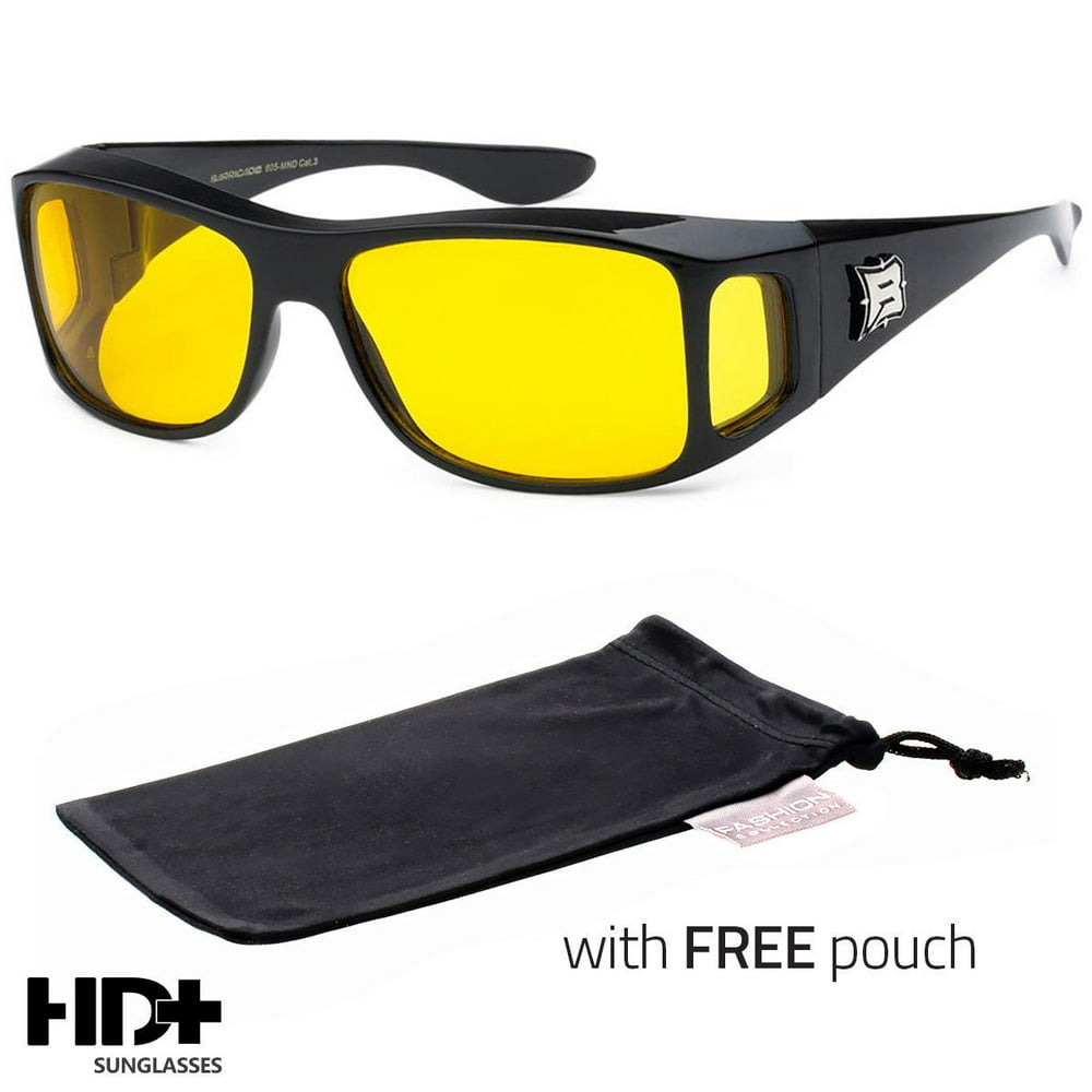 New Hd Night And Day Vision Wraparound Sunglasses As Seen On Tv Fits Over