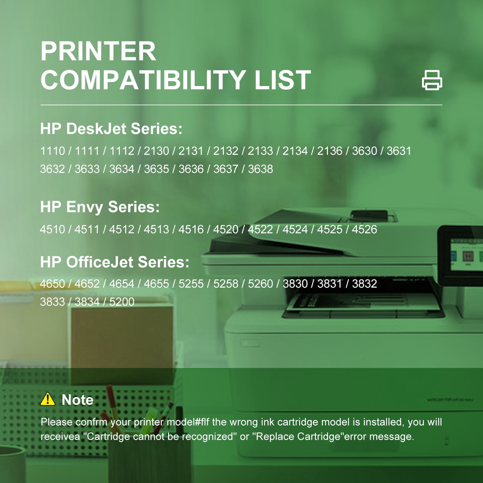63XL Ink cartridges Compatible for HP 63 63XL Ink Cartridges for Officejet 3830 Envy 4512 5255 Printers (Black | Tri-Color)
