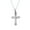 Silver//Cable, variant on Sterling Silver Cross Pendant Necklace, 18 in, Cable Chain, Gift Box