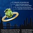 thumbnail image 2 of Gem Stone King 14K Two Tone Gold Green Peridot and Lab Grown Diamond Engagement Ring for Women | 3.16 Cttw | Oval 11X9MM | Gemstone August Birthstone | Size 6, 2 of 6