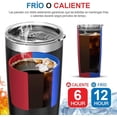 thumbnail image 3 of Vaso Térmico de Acero Inoxidable, Easytao Taza Termica Frio y Caliente para Café con Tapa y Pajita, Cepillo de limpieza, Termo Infusor de Vacío Doble para Hombre, Mujer, Regalo, (20oz/590ml, Negro), 3 of 3