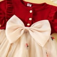 thumbnail image 7 of Cute Baby Girl Clothes Dresses 6-12 Month Casual Puff Sleeve Princess Cotton Tulle Dress Infant Summer Fashion Outfits Red 12 Months, 7 of 7