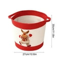 thumbnail image 3 of JoyMoreHome Christmas Basket with Santa Claus or Reindeer Doll, Woven Cotton Rope Christmas Storage Basket with Handles, for Christmas Decoration Storage, 3 of 6