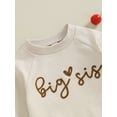 thumbnail image 5 of Liacowi Sister Matching Clothes Letter Print Long Sleeve Round Neck Sweatshirt /Bodysuits 3M 6M 12M 18M 24M 3T 4T Toddler Baby Girls Fall Clothes, 5 of 8