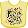 thumbnail image 3 of Inktastic Jesus is the Reason for the Season Christmas Bells and Stars Boys or Girls Baby Bib, 3 of 4