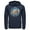 Navy Blue, variant on Men's Lilo & Stitch Pudge Controls the Weather Pull Over Hoodie Black Small