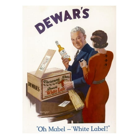An Advertisement for Dewar's White Label Whisky Print Wall (Best Way To Drink Dewars White Label)