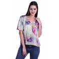 thumbnail image 2 of Moomaya Blouse d'Été Boho à Manches Courtes en Rayonne Imprimée pour Femmes, 2 of 5