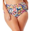 Anne Cole Womens Swimwear Plus O-Ring Paisley Bottoms