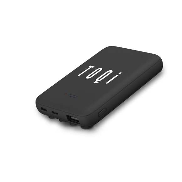 TOQi 10k Wireless Power Bank - 10000 mAh Portable Charger with Dual Charging Capability, Qi-Certified for Smartphones & Devices