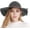 Gray, variant on Women's Vintage Wide Brim Wool Band Floppy Felt Hat with Bowknot