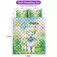 thumbnail image 5 of Bichon Frise Hello Spring Time Flower Floral Nature Quilt Bedding Set Bichons Dog Lovers Gifts Idea 1 Blanket Bed Cover 2 Pillowcases - 02031, 5 of 5