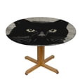 thumbnail image 3 of Orinice Black Cat Round Table Cover Stain Resistant Washable Indoor Outdoor Tablecloth Kitchen Dining Wedding Parties Table Cloth 100% Polyester Fiber 46-50, 3 of 8