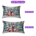 thumbnail image 5 of Merry Christmas Pug Enjoys Woofmas Winter Xmas Holiday Quilt Pillowcase Dog Lover Gifts Throw Pillow Cover Bed Home Decor - 02022, 5 of 5