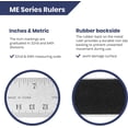 thumbnail image 3 of ME06 STAINLESS STEEL CORKBACK RULER INCH / METRIC 6 INCH, 3 of 5