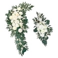 thumbnail image 4 of 2Pcs Floral Backdrop Wall Artificial Flower Swag for Stage Party Wedding Car, 4 of 8