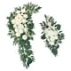 thumbnail image 4 of 2x corona de arco de boda flor de Rosa Artificial Swag puerta pared Floral Swag telón de fondo flores de seda para fiesta recepción decoración del, 4 of 8