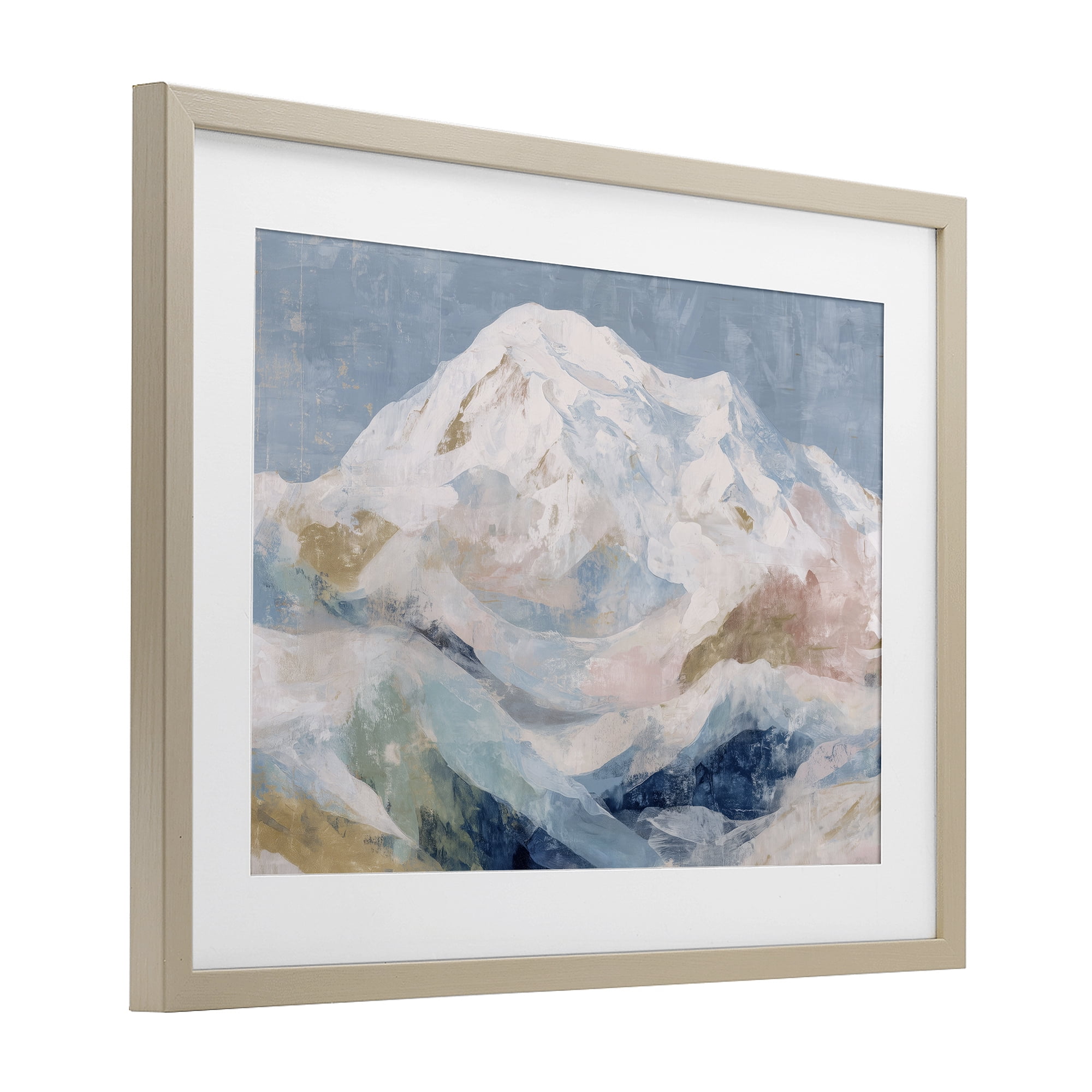 Stupell Industries Icy Mountain Range at Dusk Birch Framed Print Under Glass, design by Chromatic Storm Studio