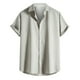 thumbnail image 1 of Camisa de manga corta de un solo pecho con botones informales para la playa para hombre Pompotops  oipoqjl43710, 1 of 9