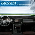 thumbnail image 3 of Car Dash Cover for Volkswagen Atlas/Atlas Cross Sport 2018 2019 2021 2022 2023 Left Hand Driving Polyester Non-Slip Center Console Dash Cover Custom Fit Dash Mat Sunshade Windshield Glare Black, 3 of 6