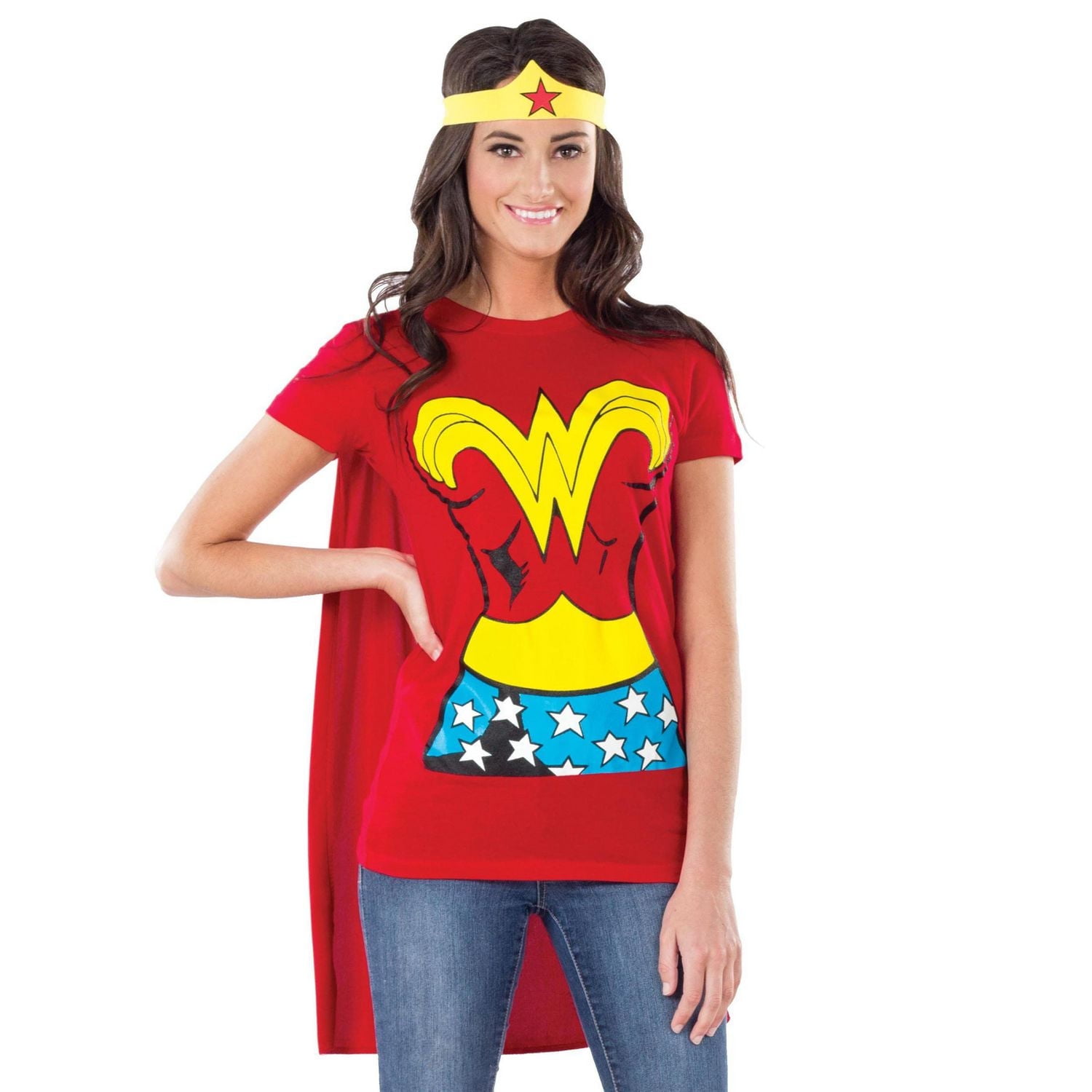 DC Comics Wonder Woman T-Shirt Women's Costume Set