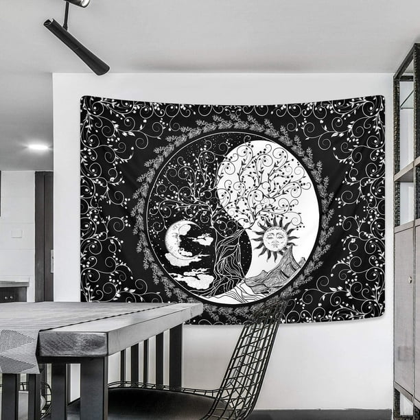 Trippy psychédélique arbre de vie tapisserie murale suspendue