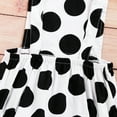 thumbnail image 6 of Newborn Baby Girl Clothes Baby Girl Romper Jumpsuit Sleeveless Polka Dots Suspender One Piece Romper Bodysuit Black 0-3 Months, 6 of 7