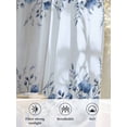 thumbnail image 6 of Sheer Curtains 63 Inch Length, Blue Blooms Floral Semi Sheer Curtains Light Filtering Window Treatment, Spring Flowers Botanical Blue Ombre Privacy Voile Drapes for Living Room Bedroom 52x63 Inch, 6 of 7