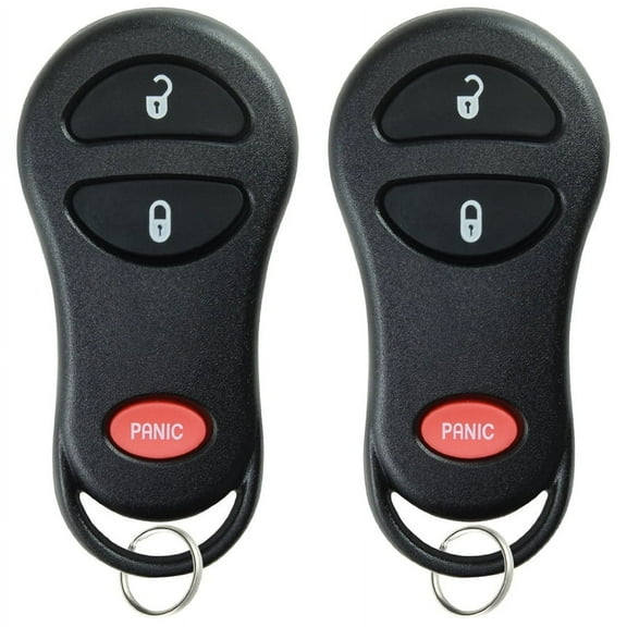 2 PACK KeylessOption Keyless Entry Remote Control Car Key Fob Replacement GQ43VT17T, 04686481 for Doge & Chrysler Vehicles