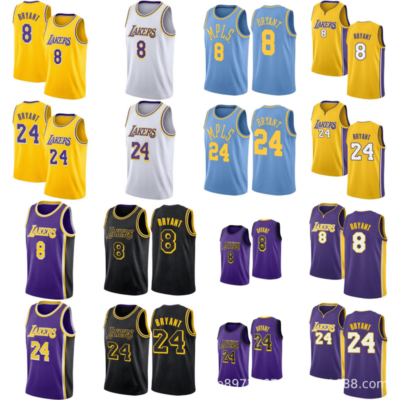 Vinsniv Maillot Lakers 8 24 Kobe Maillot de Basketball Kobe BRYANT Walmart
