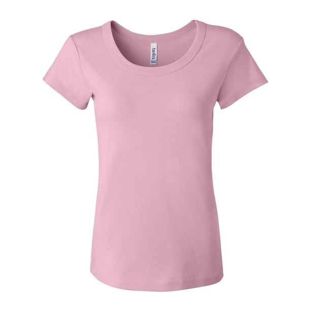 BELLA+CANVAS - Bella Canvas 1003 Women Scoop Neck T-Shirt - Pink - XX ...