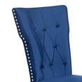 thumbnail image 6 of Pemberly Row Contemporary Velvet Tufted Dining Chair Set of 2 in Blue, 6 of 9