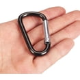 thumbnail image 4 of JINLONG 20-Pack 2.5 Inch D-Shape Aluminum Carabiner Clips, Spring Snap Lock Hooks for Keychains, Black, 4 of 5