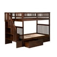 thumbnail image 2 of AFI Woodland Staircase Bunk Bed Twin over Twin with 2 Bed Drawers, Walnut, 2 of 7
