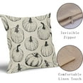 thumbnail image 2 of Fall Pillow Covers 16x16 Set of 2 Balck Pumpkin Autumn Themed Thanksgiving Harvest Print Decorative Throw Pillows Outdoor Pillowcase Farmhouse Linen Cushion Case Decor for Sofa Couch Bed, 2 of 6
