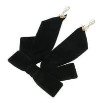 PAMINGONO Black Imitation Pearl Bow Tie Brooch 1Pack 5.9In X 5.5In X 0.8In