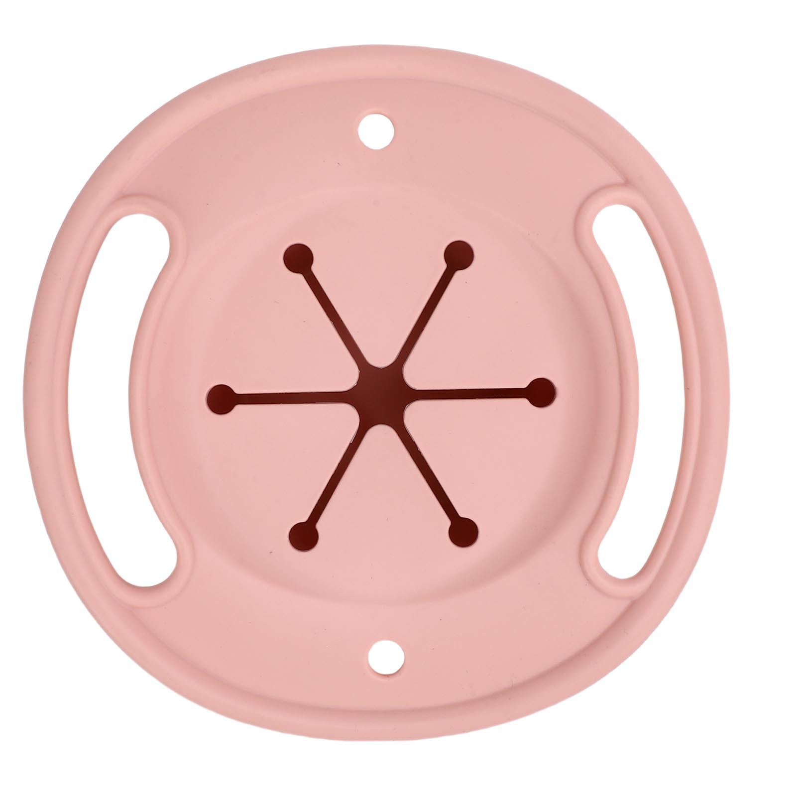 Yajisi Double Ear Handle Baby Snack Cup, Silicone Cute Cowboy Hat Shaped Spill Proof Snack Container for Toddlers and Infants, Light Rosy Pink, 5.91 inches / 15 cm