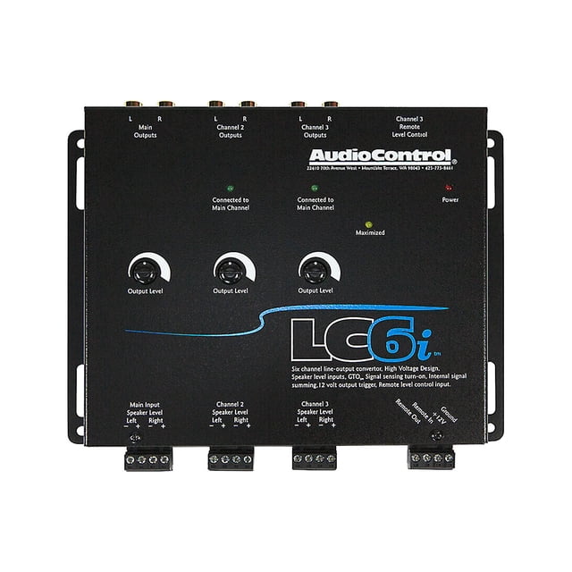 AudioControl LC6i Convertisseur de Ligne Noire 6 Canaux avec Été Interne