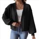 thumbnail image 2 of Suéteres Tipo Cárdigan para Mujer, Modernos, de Punto Grueso, con Mangas Largas y Abertura Frontal Negro XL, 2 of 8