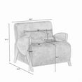 thumbnail image 2 of Modern Chaise Lounge Chair Indoor with Plush Cushioning, Comfortable Armrests for Living Room, Bedroom, Office, Blue, 2 of 5