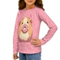 thumbnail image 4 of DISNIMO Pink Guinea Pig Shirt Kids Girls Long Sleeve Shirts Size 15-16 Girls Shirts for Boys Crew Neck T Shirts for Kids Fall T Shirt Cute Girls Tshirt Casual T Shirts Tee, 4 of 7