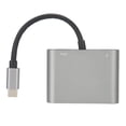 thumbnail image 4 of Adaptador concentrador 4 en 1 tipo C a PdHDMiVGaUSB Accesorio electrónico para computadora Plata, 4 of 12