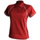 thumbnail image 1 of Finden & Hales- Polo de deportes Coolplus con ribetes para mujer (Rojo/Blanco), 1 of 1