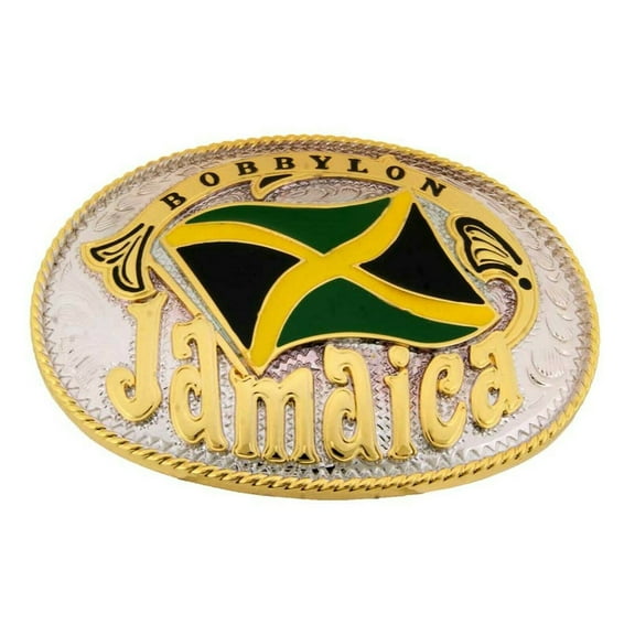 Jamaica Jamaican People Caribbean Country Belt Buckle Western Rodeo Nation Land
