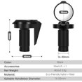 thumbnail image 2 of Rearview mirror - E-bike mirror - Bicycle rearview mirror - Convex mirror - Mini rearview mirror - 360° Rotation - Waterproof - High Definition - Acrylic Mirror - Suitable for straight - Curved, 2 of 5