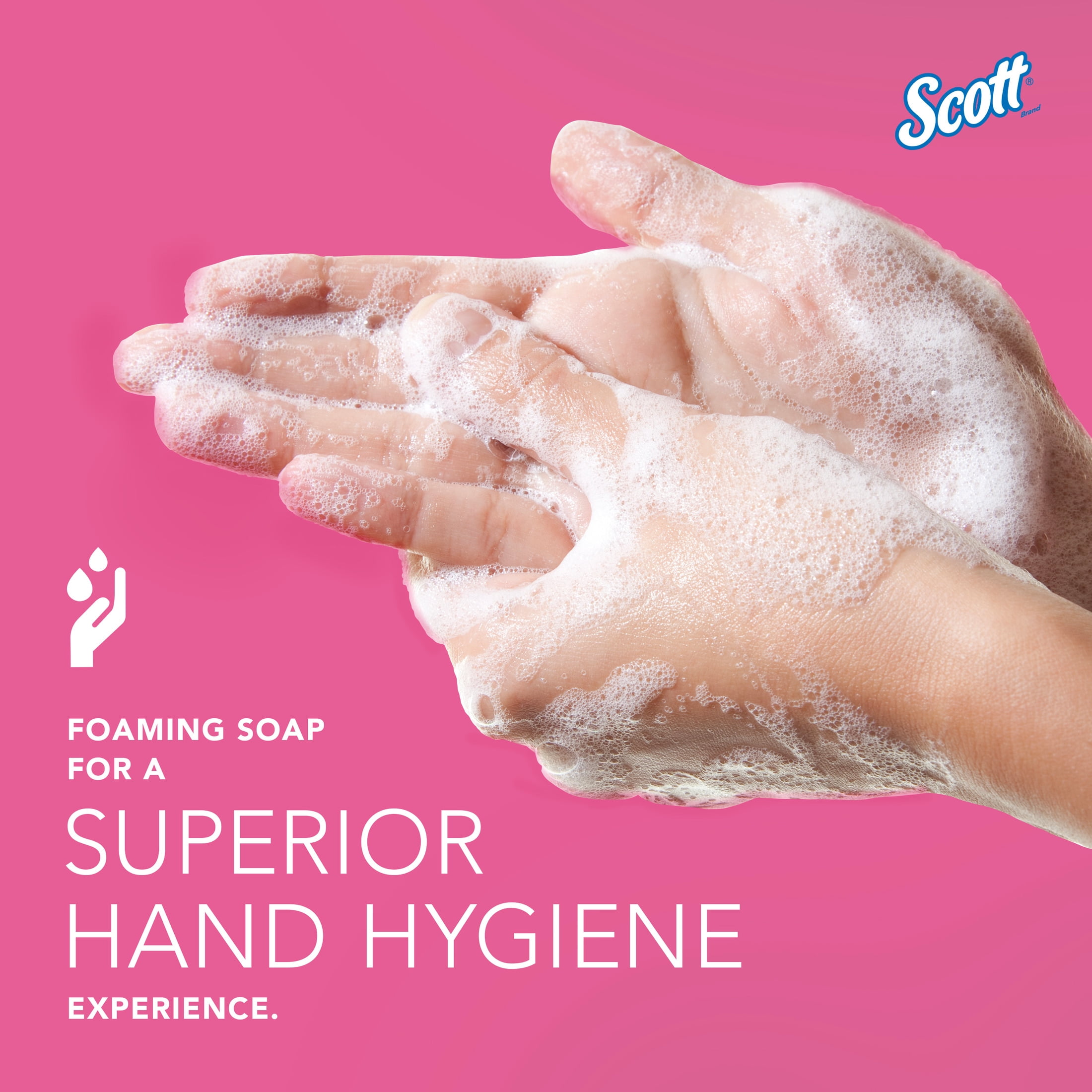 Scott Professional Foam Hand Soap with Moisturizers (91592), 1.2 L, Foaming, Pink, Floral Scent, Automatic Refills, for Kimberly-Clark Professional ICON Dispensers (2 Bottles)