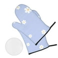 thumbnail image 2 of ZNDUO Oven Mitts and Pot Holders Sets, Vintage Daisy Floral Pattern Non-Slip Cooking Oven Mitt, 2 of 8